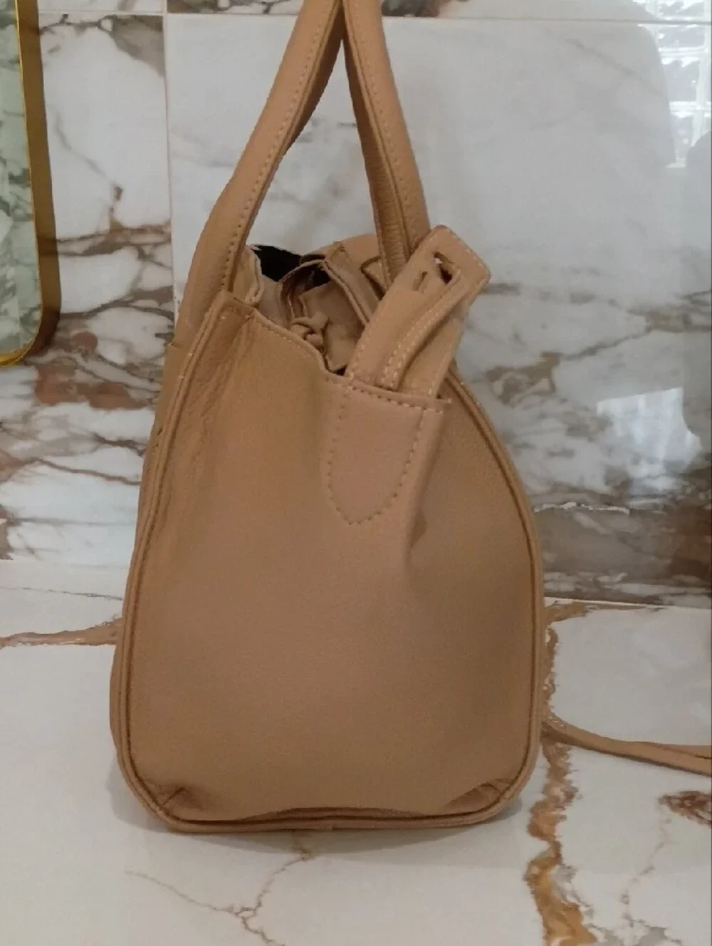 Classic Women's Tote Handbag in Beige
